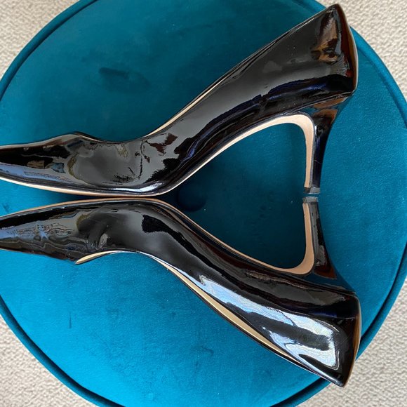 Enzo Angiolini Black Patent Leather Pumps Sz 9M - Picture 2 of 7
